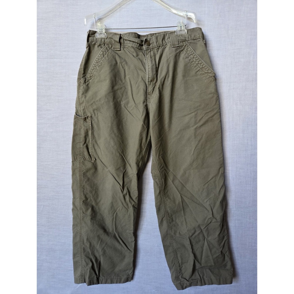 Carhartt Carpenter Pants Mens 36x30 Dungaree Fit Work Brown  Carpenter Style